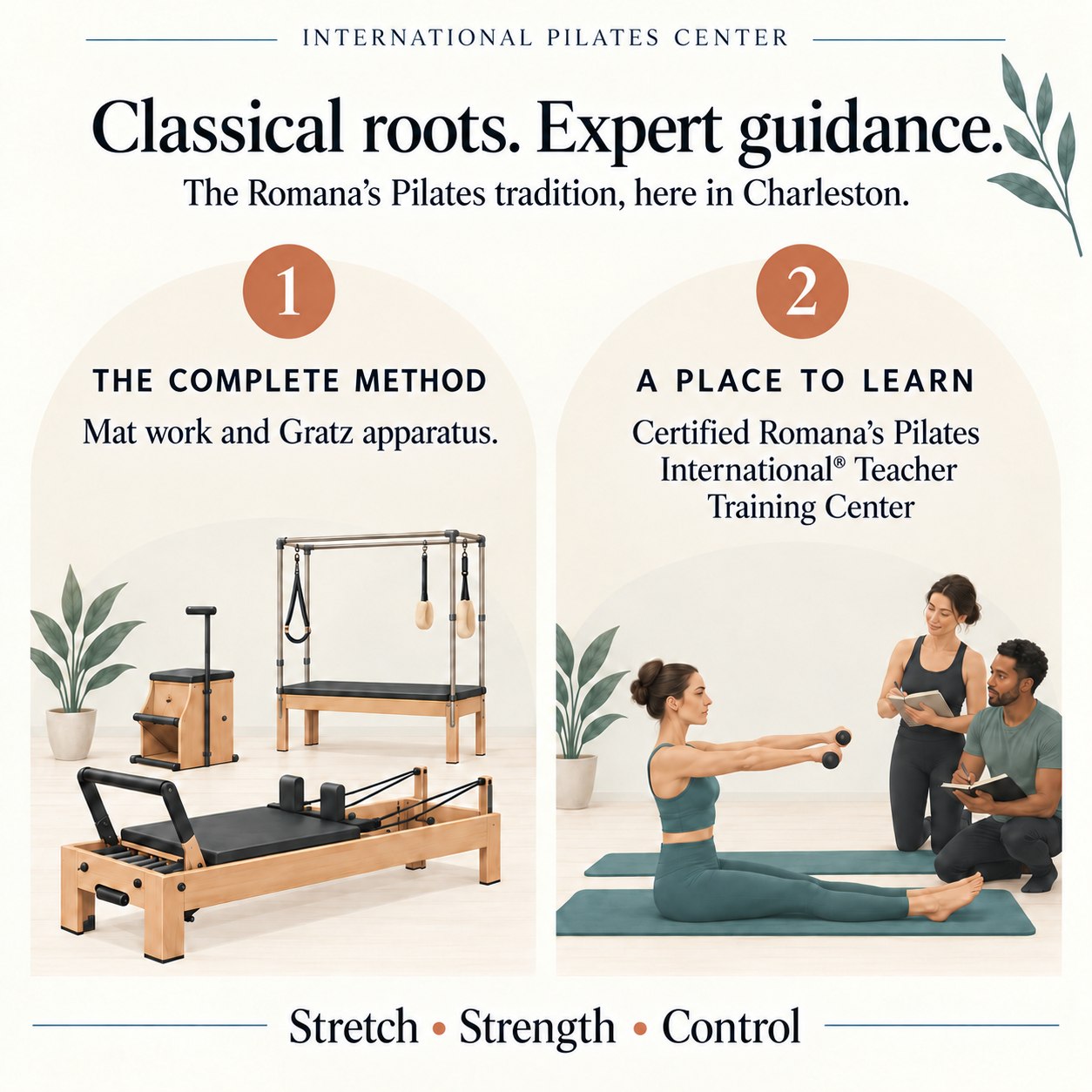 Illustrated guide to classical Pilates apparatus and teacher training at IPC