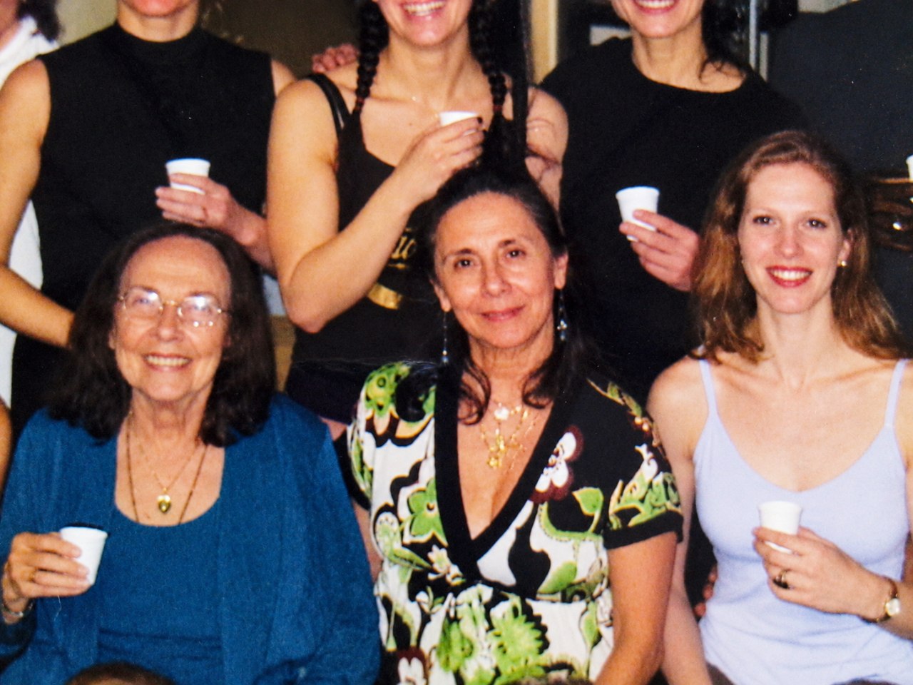 Jamie Trout and Romana Kryzanowska in a group portrait